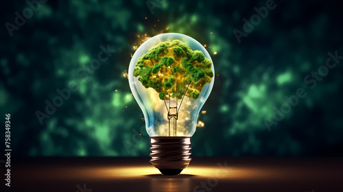 Green energy concept, ecological environment sustainable resource protection background