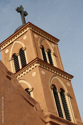 The tower of San Miguel Church - Socorro, New Mexico photo