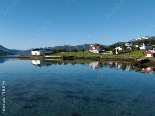 Coastal landscape in Botnhamn (Senja Island), Norway