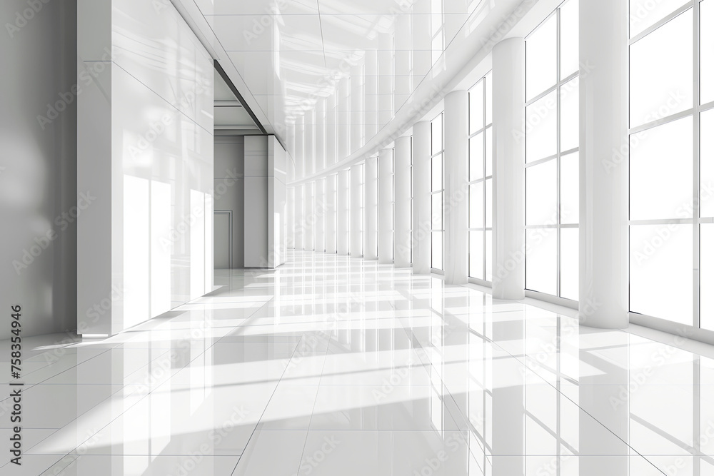 A white clean soft looking modern interior A white clean soft looking modern interior