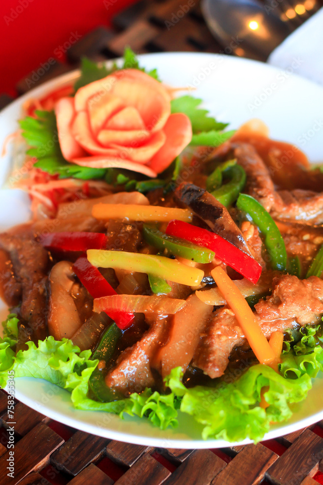 indonesian delicious chinese food from top view indonesian delicious chinese food from top view