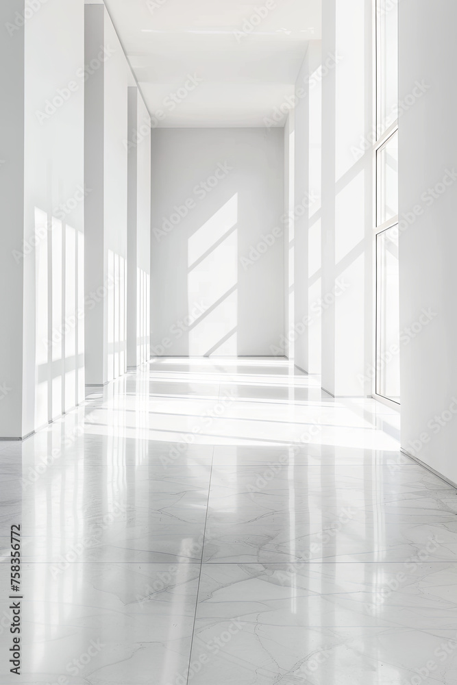 Fototapeta premium A white clean soft looking modern interior