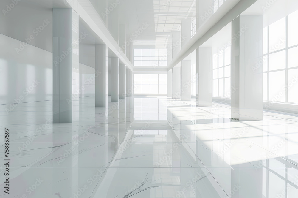 Obraz premium A white clean soft looking modern interior