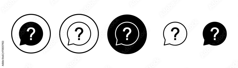 Question Icon vector isolated on white background. Question mark sign. help icon. Faq Question Icon vector isolated on white background. Question mark sign. help icon. Faq