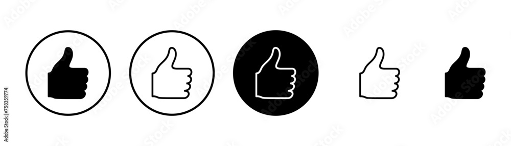 like icon vector isolated on white background. Thumbs up icon. social media icon like icon vector isolated on white background. Thumbs up icon. social media icon