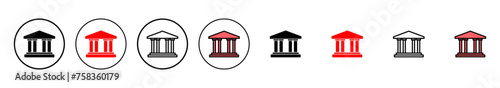 Bank icon vector illustration. Bank sign and symbol, museum, university