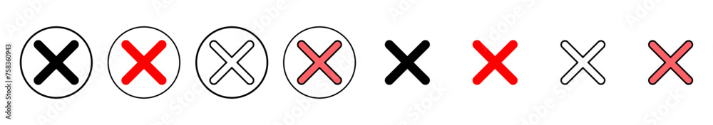 Fototapeta premium Close icon vector illustration. Delete sign and symbol. cross sign