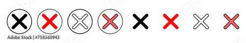 Close icon vector illustration. Delete sign and symbol. cross sign