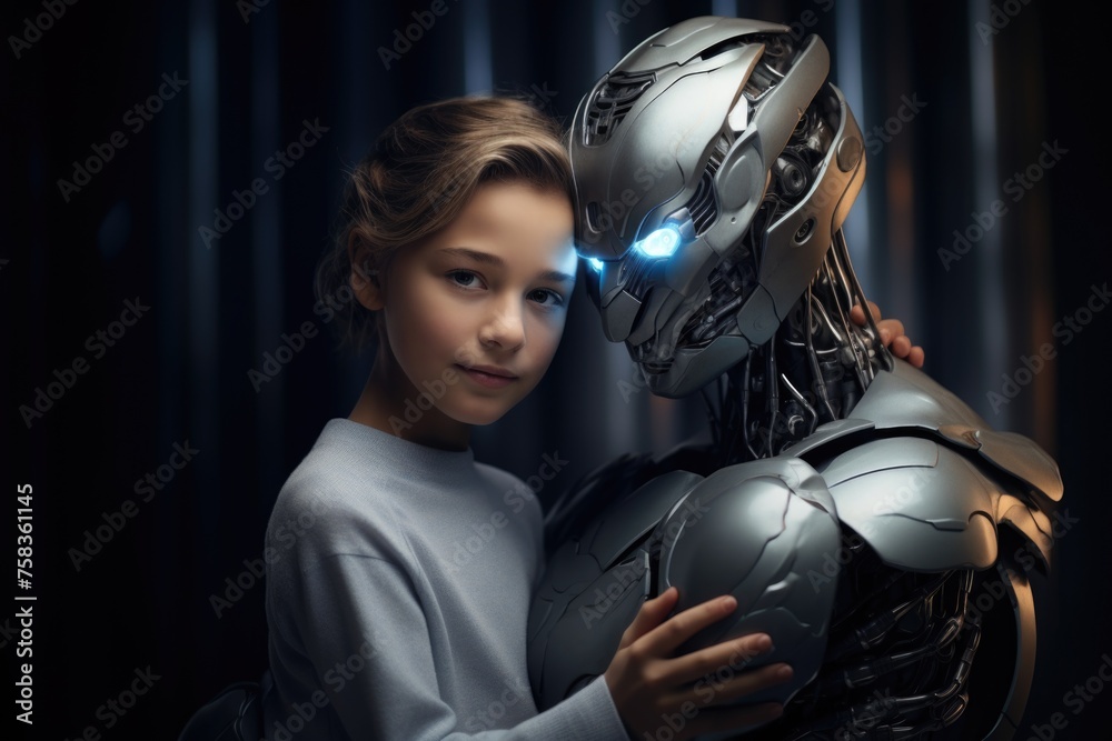 Futuristic love: cyborg relationships in the future, technology and emotion, envisioning a world of artificial intelligence, robotic companionship, and evolving dynamics of love in the digital age.
