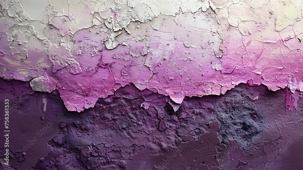 Messy paint strokes and smudges on an old painted wall. Purple, beige, white color drips, flows, streaks of paint and paint sprays Messy paint strokes and smudges on an old painted wall. Purple, beige, white color drips, flows, streaks of paint and paint sprays