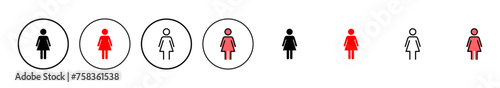 Female icon vector illustration. woman sign and symbol