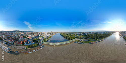 Photography Bratislava, Slovakia - Aerial panoramic view of the beautiful Slovakian capital