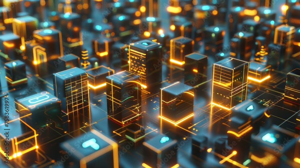 abstract microscopic futuristic city background abstract microscopic futuristic city background