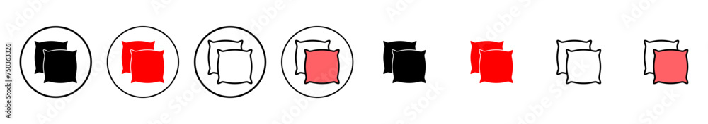 Pillow icon vector illustration. Pillow sign and symbol. Comfortable fluffy pillow Pillow icon vector illustration. Pillow sign and symbol. Comfortable fluffy pillow