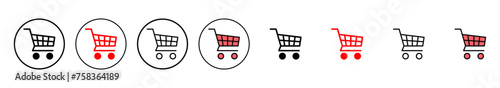 Shopping icon vector illustration. Shopping cart sign and symbol. Trolley icon