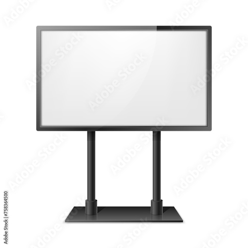 Lightbox layout. Signboard for advertising. Realistic city format billboard. Horizontal signs. Vector illustration.