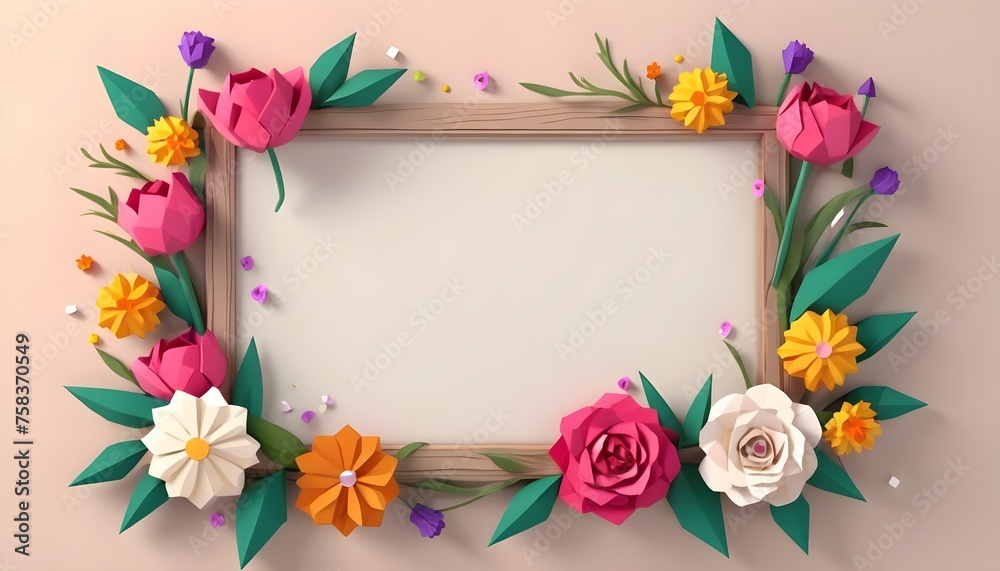 Floral Elegance: Craft an Enchanting Border of Flowers, Allowing Your Custom Text or Imagery to Take Center Stage in Style and Beauty Floral Elegance: Craft an Enchanting Border of Flowers, Allowing Your Custom Text or Imagery to Take Center Stage in Style and Beauty