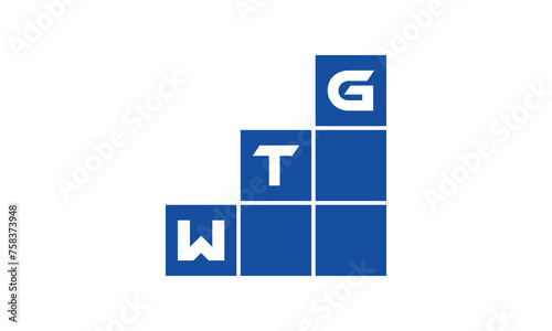 WTG initial letter financial logo design vector template. economics, growth, meter, range, profit, loan, graph, finance, benefits, economic, increase, arrow up, grade, grew up, topper, company, scale photo