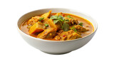 Bowl of chicken curry. isolated on transparent background.