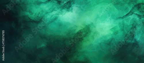 Ink texture water green background for wallpaper or design.