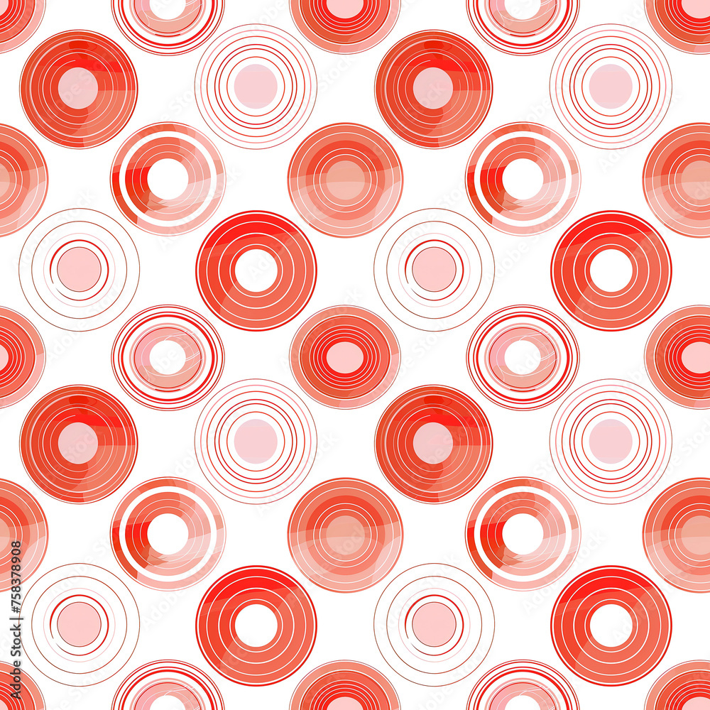 Colorful vintage circles round seamless pattern background