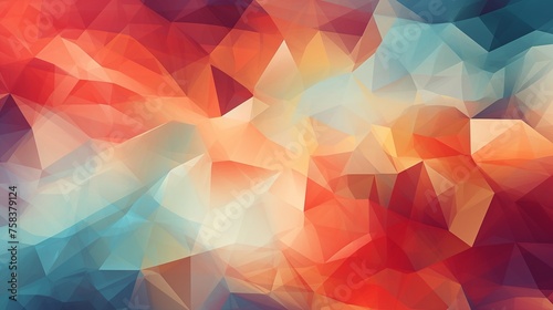 Elegant abstract geometric backgrounds with a vivid array of colors in a polygonal design