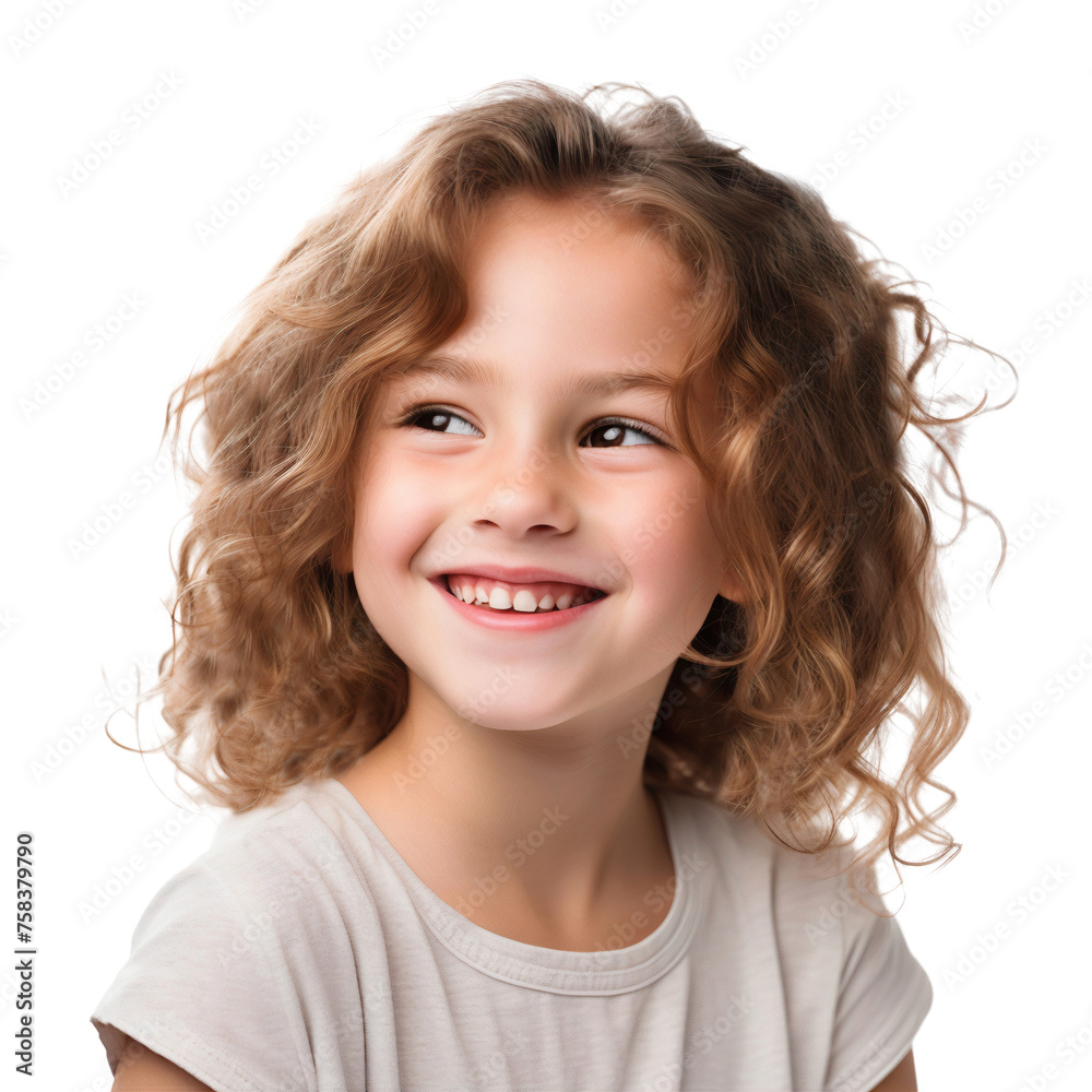 Portrait of a happy little girl smiling and laughing, isolated on transparent background Portrait of a happy little girl smiling and laughing, isolated on transparent background