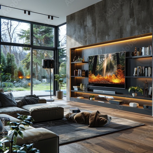 Beautiful living room with ...