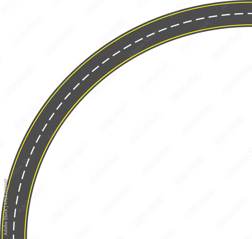 Naklejka premium Curve Road Illustration