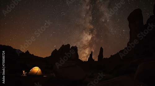 tent in the mountains photo