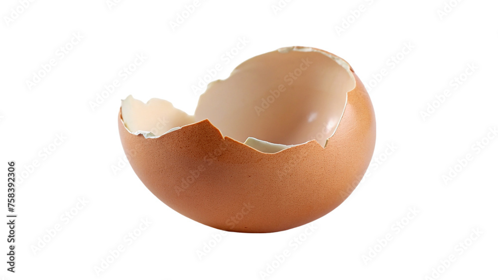Broken eggshell on transparent background. Broken eggshell on transparent background.