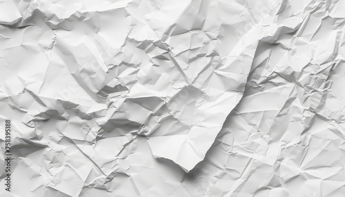 Versatile crumpled white paper texture background for a variety of design projects