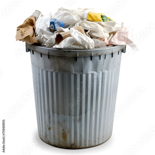 Trash isolated on a white background