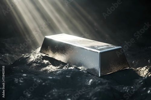 Emerging Silver Bar of Opportunity, shining light, growth, precious metal investments, financial growth