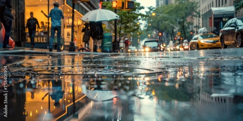 An urban street after a sud...