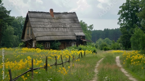 old Polish Ukrainian farm house
