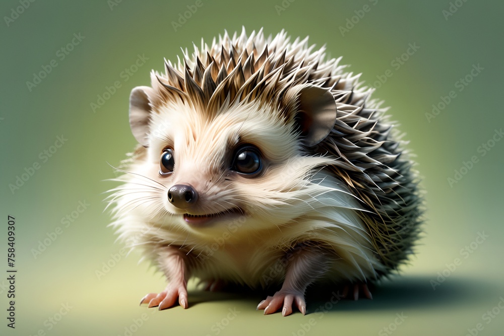 Cute hedgehog in the habitat. Cute hedgehog in the habitat.