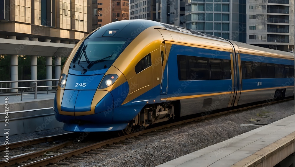 Fototapeta premium train on the railway