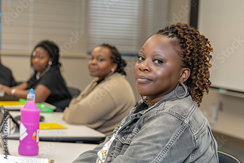Confident African American Woman at Professional Development Seminar