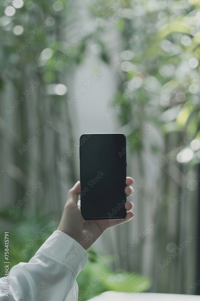 A hand with a smartphone, a smartphone, a PDA