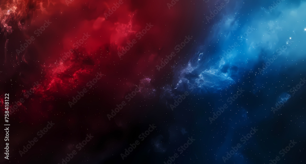 Fototapeta premium abstract red and blue gradient space nebula wallpaper