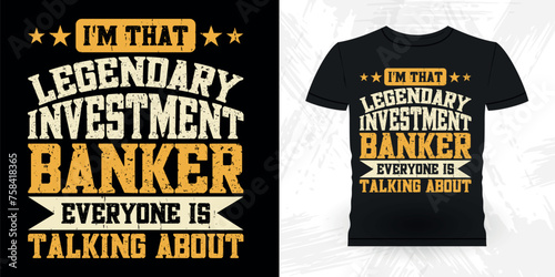 Funny Loan Officer Retro Vintage Banker T-shirt Design