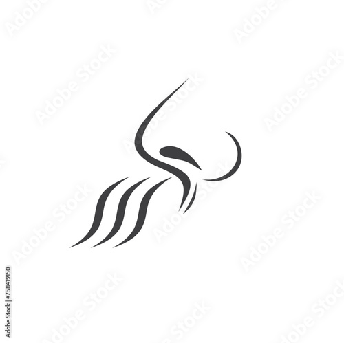 illustration of pungent smell, smell icon, vector art.