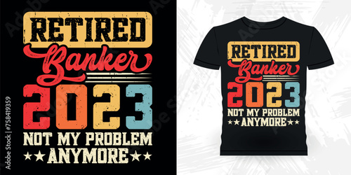 Funny Loan Officer Retro Vintage Banker T-shirt Design