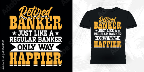 Funny Loan Officer Retro Vintage Banker T-shirt Design
