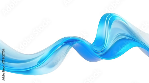 3d blue ribbon on transparent background photo