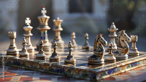 Chess competition with blurred background,Chess competition with blurred background