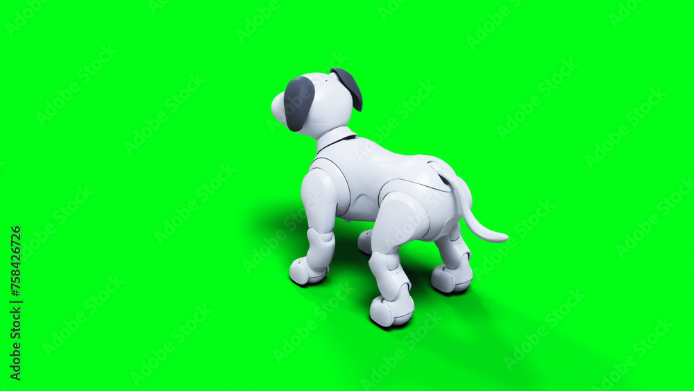 small funny robotic smart dog, pet. Green screen isolate. 3d rendering. small funny robotic smart dog, pet. Green screen isolate. 3d rendering.