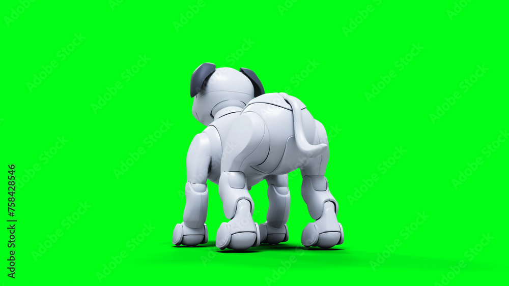 small funny robotic smart dog, pet. Green screen isolate. 3d rendering. small funny robotic smart dog, pet. Green screen isolate. 3d rendering.