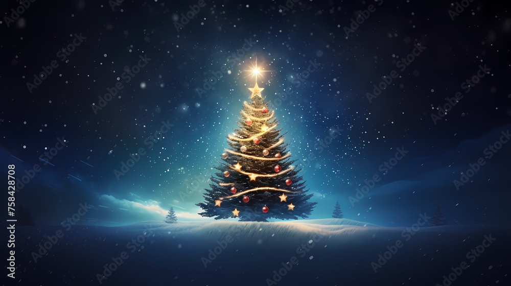 Technology sense Christmas tree, New Year and Christmas background material Technology sense Christmas tree, New Year and Christmas background material